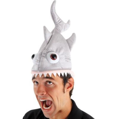 plush shark hat