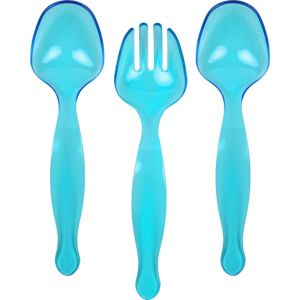 serving utensils custom Blue Utensils Serving Neon Plastic 3pc