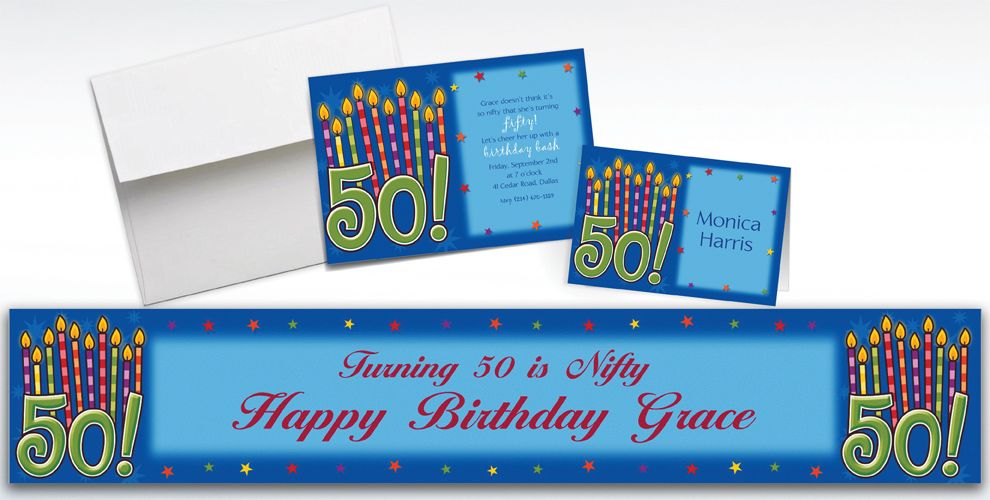 Custom Great Birthday 50th Invitations Party City