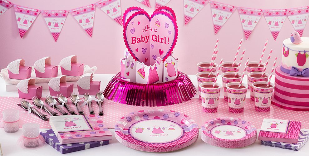 Shower With Love Girl Baby Shower Supplies Party City