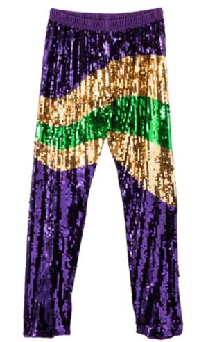sequin mesh pants