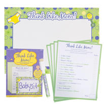673 New baby shower game how well do you know mom 735 Think Like Mom Baby Shower Game   Party City 