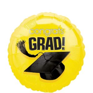 Yellow Graduation Balloon - Congrats Grad 17in - Party City