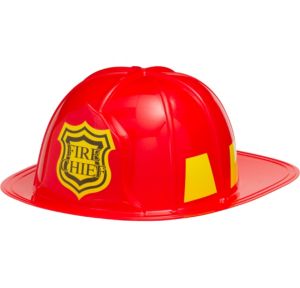 Red Fire Chief Firefighter Hat 10in x 4 3/4in - Party City