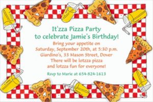 Custom Pizza Party Border Invitations - Party City