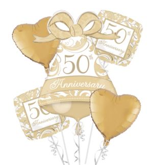 50th Anniversary Balloon Bouquet - Party City