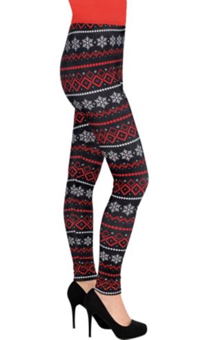 Fair Isle Snowflake Leggings - Party City