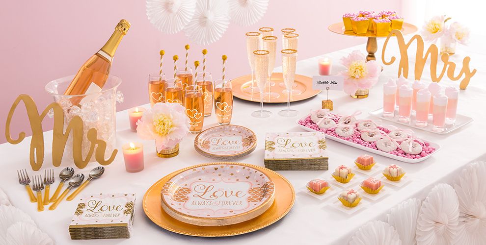 Sparkling Pink Wedding Party Supplies  Party City