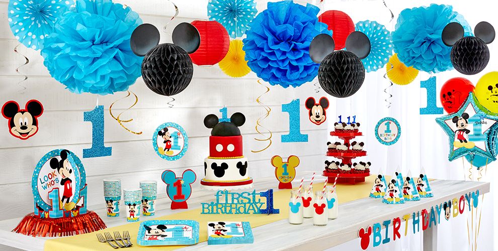 Mickey Mouse 1st  Birthday  Party  Supplies  Party  City 