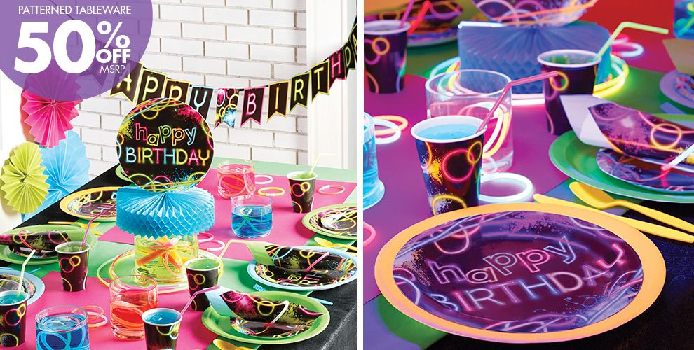 Neon Party Supplies Neon Birthday Party Party City