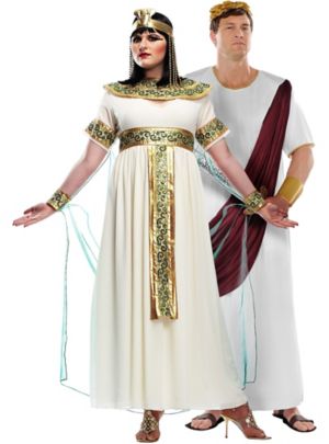 Plus Size Cleopatra and Plus Size Augustus Caesar Couples Costumes ...