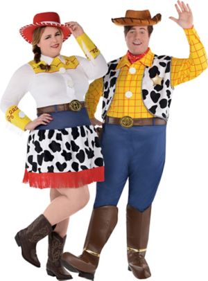 Adult Jessie & Woody Couples Costumes Plus Size - Toy Story - Party City