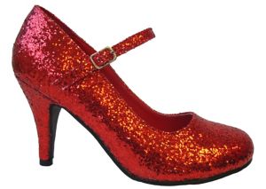 Red Glitter Mary Jane Shoes - Party City