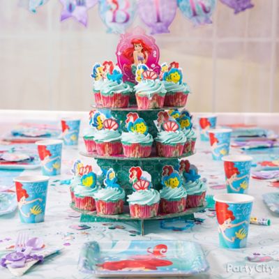 Little Mermaid Cupcake Tower Idea - Party City